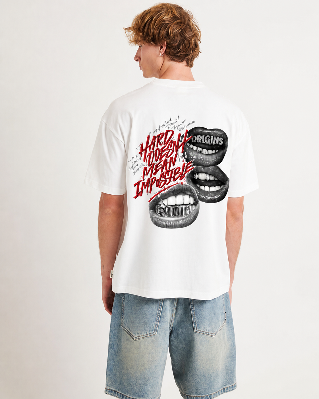 ORIGINS 212 — Hard Doesn’t Mean Impossible T-Shirt (White/Red)