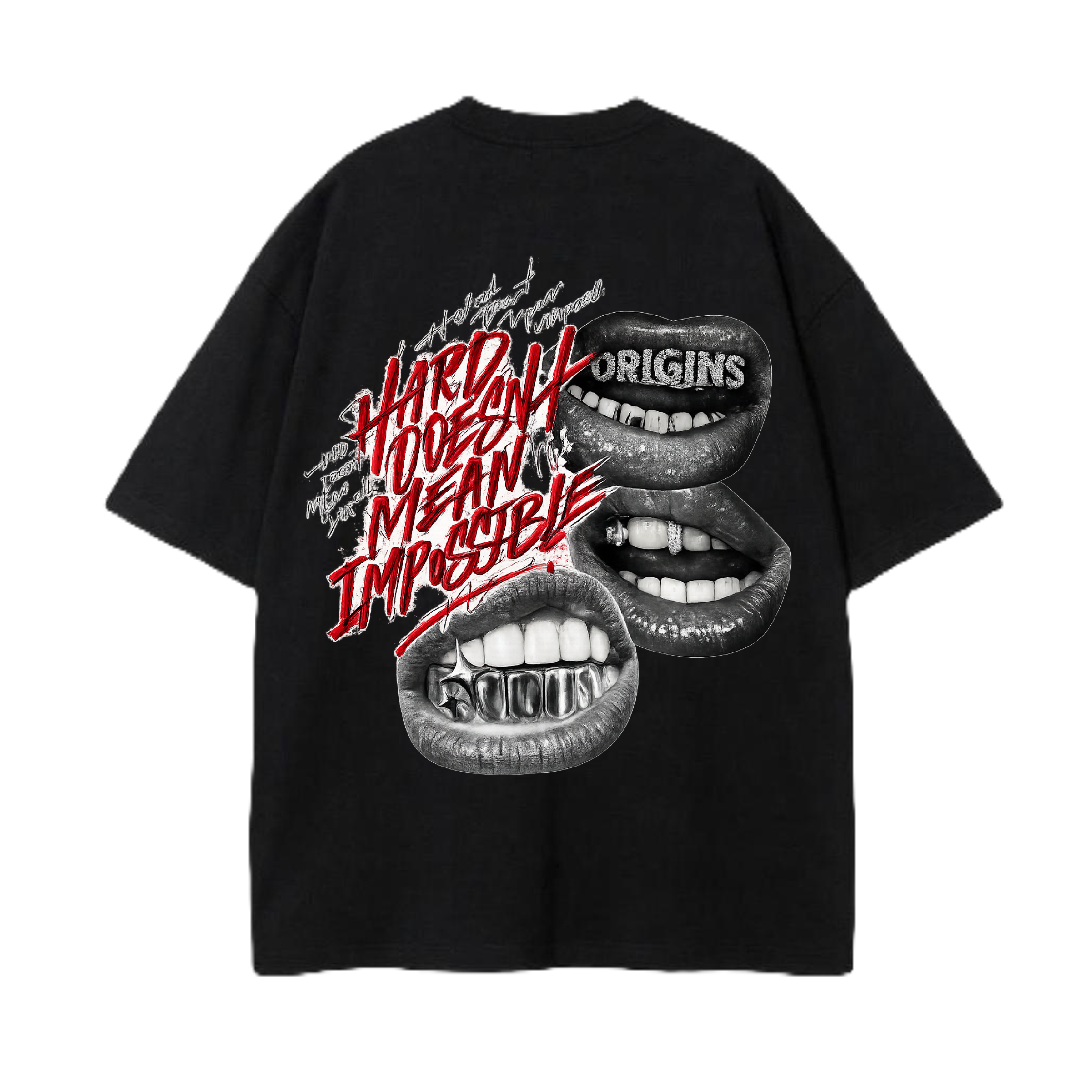 ORIGINS 212 — Hard Doesn’t Mean Impossible T-Shirt (Black/Red)