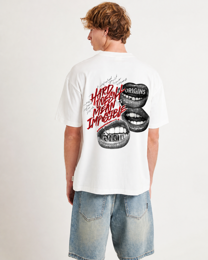 ORIGINS 212 — Hard Doesn’t Mean Impossible T-Shirt (White/Red)