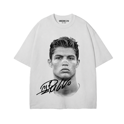 ORIGINS 212 — "GOAT" Signature Tee (White-Black)
