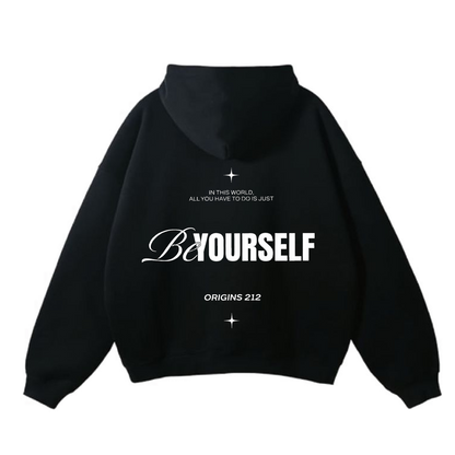 ORIGINS 212 — Be Yourself Hoodie (Black/White)